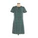 J.Crew Casual Dress - Mini High Neck Short sleeves: Green Dresses - Women's Size 4