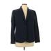 Anne Klein Blazer Jacket: Below Hip Blue Print Jackets & Outerwear - Women's Size 16