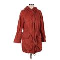 Ann Taylor LOFT Jacket: Mid-Length Red Solid Jackets & Outerwear - Women's Size Medium