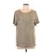 Joe Fresh Short Sleeve T-Shirt: Tan Tops - Women's Size Large