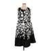 Roaman's Casual Dress - A-Line: Black Damask Dresses - Women's Size 16