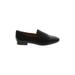 Trotters Flats: Slip-on Chunky Heel Boho Chic Black Solid Shoes - Women's Size 8 1/2 - Almond Toe