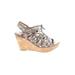 VANELi Wedges: Silver Solid Shoes - Women's Size 7 1/2 - Open Toe