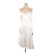 Lulus Cocktail Dress - Wrap V-Neck Sleeveless: White Print Dresses - New - Women's Size X-Large