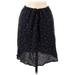 Madewell Casual A-Line Skirt Knee Length: Black Print Bottoms - Women's Size 6