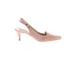 Ava & Aiden Heels: Pumps Kitten Heel Cocktail Party Pink Solid Shoes - Women's Size 39 - Almond Toe