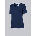 BP 1715-234-110-S T-Shirt für Frauen, 1/2 Ärmel, Rundhals, Länge 62 cm, 170,00 g/m² Baumwolle mit Stretch, Nachtblau, S