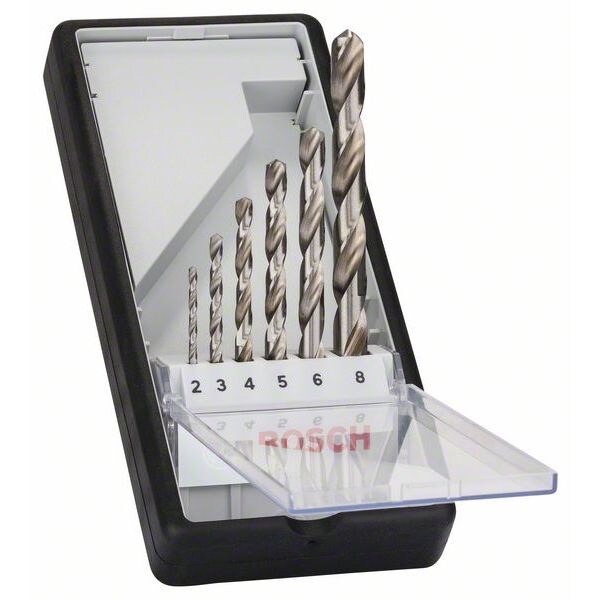 Metallbohrer-Set Robust Line HSS-G, DIN 135, 135°, 6-teilig, 2 - 8 mm Image