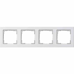 Gira E2 Rahmen, 4f, reinweiß, glänzend, Kunststoff, geeignet für Geräteeinbaukanal, Unterputzmontage, Thermoplast, 021429 Image
