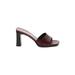 Via Spiga Mule/Clog: Slip-on Chunky Heel Cocktail Party Burgundy Solid Shoes - Women's Size 8 - Open Toe