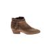 Vince Camuto Ankle Boots: Brown Print Shoes - Women's Size 9 - Almond Toe