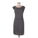 Ann Taylor LOFT Casual Dress - Sheath Scoop Neck Short sleeves: Black Dresses - Women's Size Large