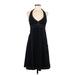 Athleta Casual Dress - Party Halter Sleeveless: Black Solid Dresses - Women's Size Medium Tall