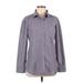 The North Face Long Sleeve Blouse: Gray Stripes Tops - Women's Size Medium