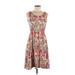 Uniqlo Casual Dress - A-Line Scoop Neck Sleeveless: Pink Print Dresses - Women's Size Medium