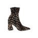 Steve Madden Ankle Boots: Brown Leopard Print Shoes - Women's Size 9 - Pointed Toe