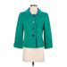 Tahari by ASL Blazer Jacket: Short Teal Solid Jackets & Outerwear - Women's Size 4