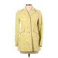 Ann Taylor Blazer Jacket: Below Hip Green Floral Jackets & Outerwear - Women's Size 0 Petite