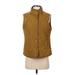 Natural Reflections Vest: Below Hip Brown Print Jackets & Outerwear - Women's Size Small