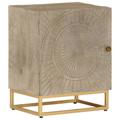 vidaXL Table de chevet 40x30x50 cm bois massif manguier et fer