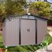 AOOLIVE 8 ft. W x 10 ft. D Metal Storage Shed in Brown/Gray | 101.57 H x 97.24 W x 118.9 D in | Wayfair AOOWLS-361-W1598S00005