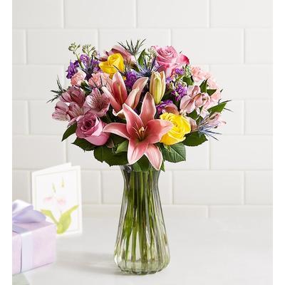 1-800-Flowers Seasonal Gift Delivery Springtime Blossoms For Mom W/ Clear Vase