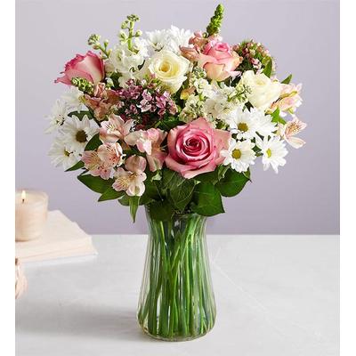 1-800-Flowers Seasonal Gift Delivery A Mother Loves W/ All Her Heart W/ Clear Vase