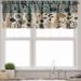 Ambesonne Floral Art Window Valance Leaves Flowers Dandelion 42"x12" Pale Teal Pale Khaki Grey Polyester in Blue/White | 12 H x 42 W in | Wayfair