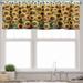 Ambesonne Sunflowers Window Valance Summer Farmhouse Huddle 54"x18" Mustard Reseda Green, Polyester | 18 H x 54 W in | Wayfair valpano_sd2588_18x54