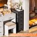 Narrow Dresser Storage Tower with 5 Drawers, Slim Dresser Chest of Drawers with Steel Frame, Bedroom, Bathroom, Small Spaces
