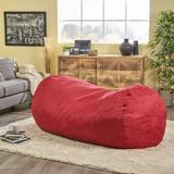 Comfortable Cylindrical Suede Bean Bag With Microfiber