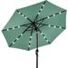 10ft Solar Powered Aluminum Polyester LED Lighted Patio Umbrella