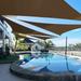 Brown Sun Shade Sail Triangle Canopy 185 GSM Durable Fabric UV Block Awning for Outdoor Patio Garden Backyard