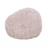 Mandana 3 Foot Rounded Faux Fur Bean Bag, Lavender