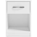 Signature Design by Ashley Flannia Nightstand Wood in White | 22.13 H x 19.63 W x 14.93 D in | Wayfair EB3477-291