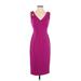 Ivanka Trump Casual Dress - Sheath: Purple Solid Dresses - Women's Size 2