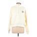 Victoria's Secret Pink Fleece Jacket: Short Ivory Print Jackets & Outerwear - Women's Size Large