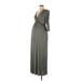 Mother Bee maternity Casual Dress - Maxi: Gray Dresses - Women's Size Medium