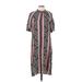 Anthropologie Casual Dress - Midi High Neck Short sleeves: Pink Dresses - Women's Size Small
