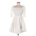 Blue Rain Casual Dress: White Dresses - Women's Size Medium