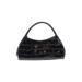 Monsac Leather Satchel: Embossed Black Solid Bags