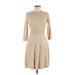 NANETTE Nanette Lepore Casual Dress - Sweater Dress: Tan Dresses - New - Women's Size Medium