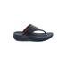 FitFlop Sandals: Flip-Flop Wedge Casual Blue Print Shoes - Women's Size 9 - Open Toe