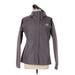 The North Face Track Jacket: Below Hip Gray Print Jackets & Outerwear - Women's Size Medium