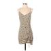 Z Supply Casual Dress - Mini V-Neck Sleeveless: Tan Dresses - Women's Size X-Small