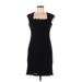 Adrianna Papell Cocktail Dress - Party Square Sleeveless: Black Print Dresses - Women's Size 8