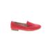 SOUL Naturalizer Flats: Slip-on Stacked Heel Casual Red Solid Shoes - Women's Size 8 - Almond Toe