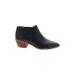 Madewell Ankle Boots: Chelsea Boots Stacked Heel Casual Black Solid Shoes - Women's Size 6 1/2 - Almond Toe