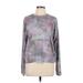 Beyond Yoga Sweatshirt: Gray Tie-dye Tops - Women's Size Large