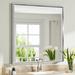 Latitude Run® Rectangle Wall Mirror Beveled Design, Bathroom Mirror, Brushed Finish in Gray/White | 36" x 36" | Wayfair